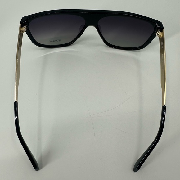 Quay No Curfew Oversized Shield Black Polarized Sunglasses NEW with Hard Case - Picture 13 of 16